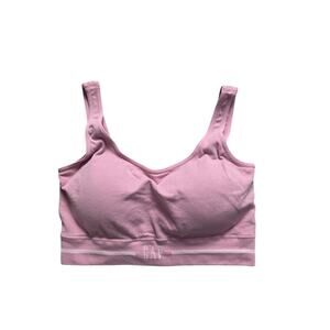 Gap Body Pullover Sports Bra M Womens Padded Wireless Stretch‎ Sports Pink